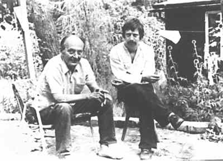 Wolf Biermann und Robert Havemann in Grünheide (Anfang der 1970er Jahre)